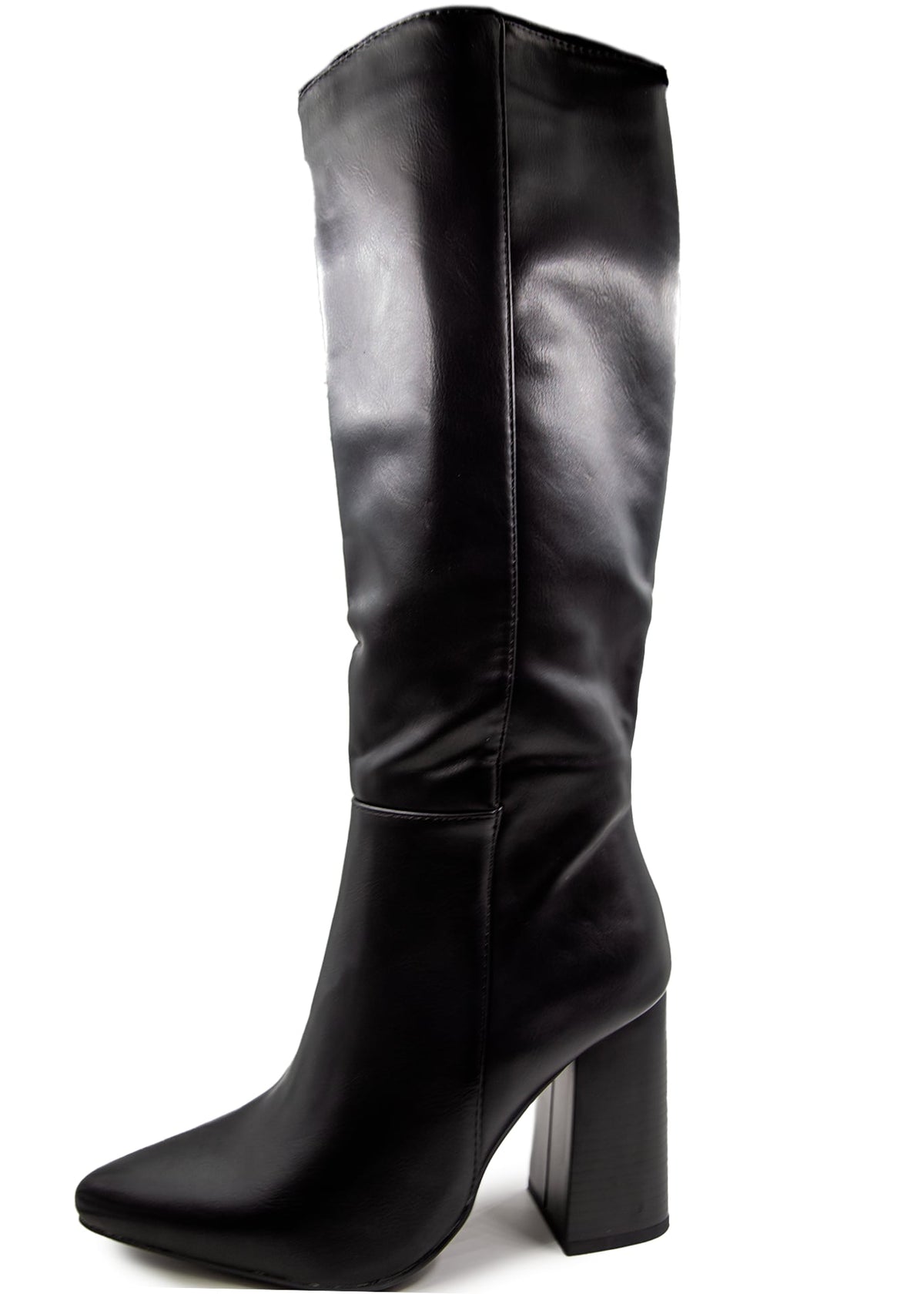 Bota Alta Clásica color Negro - tres cuartos