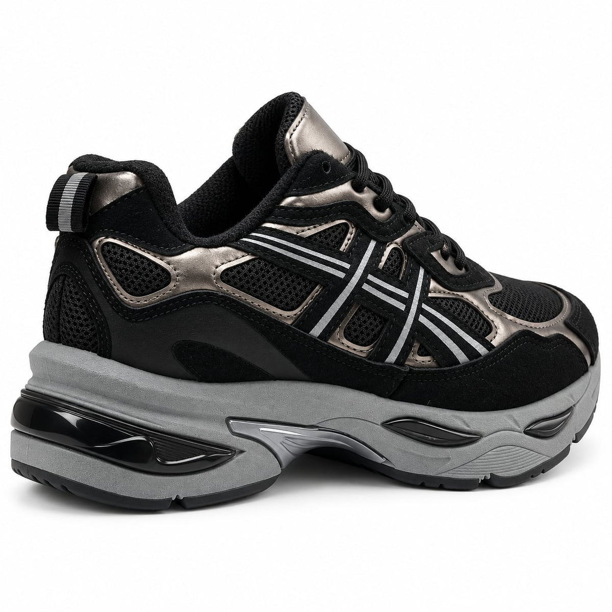 Zapatilla Metal Runner color Negro - trasera