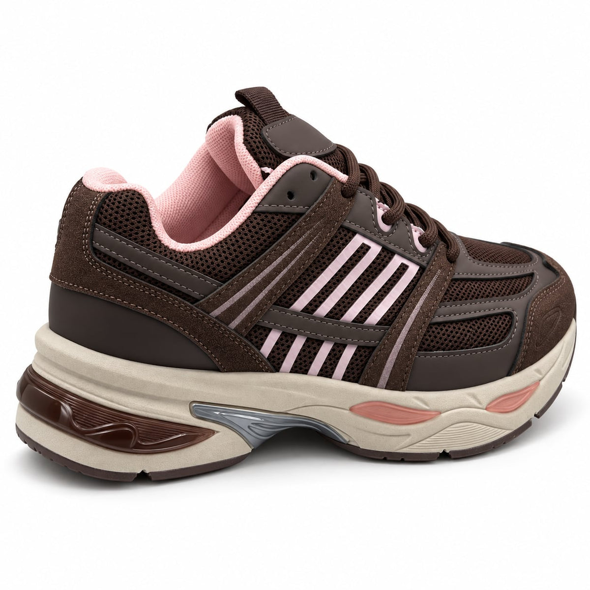 Zapatilla Retro Runner color Café - trasera