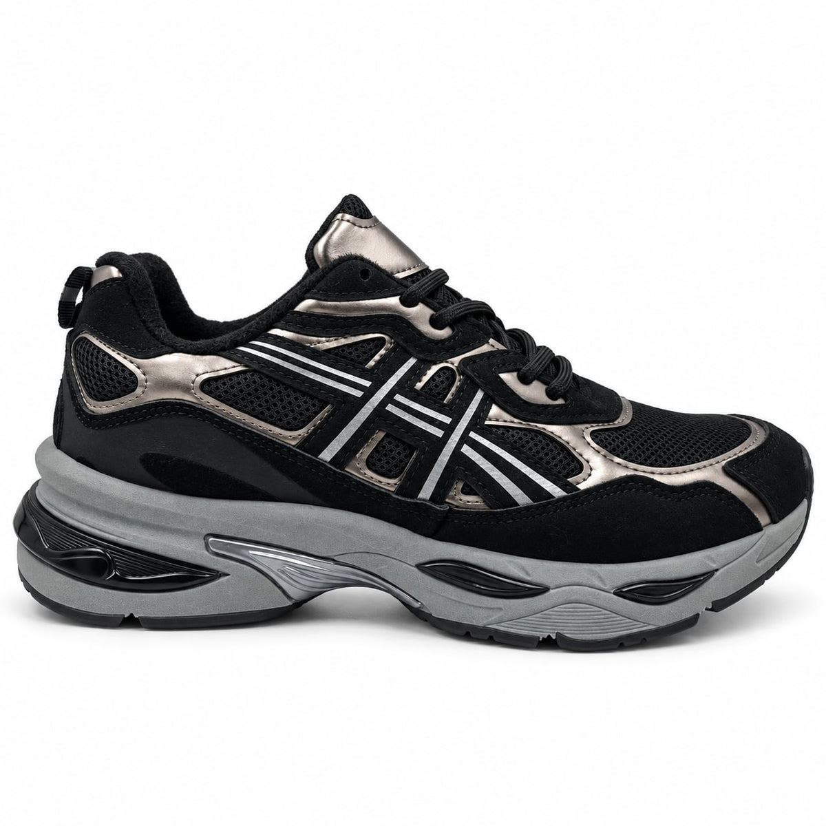 Zapatilla Metal Runner color Negro - lateral