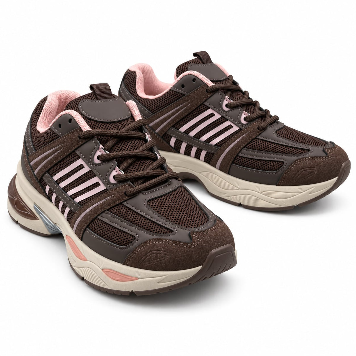 Zapatilla Retro Runner color Café - par