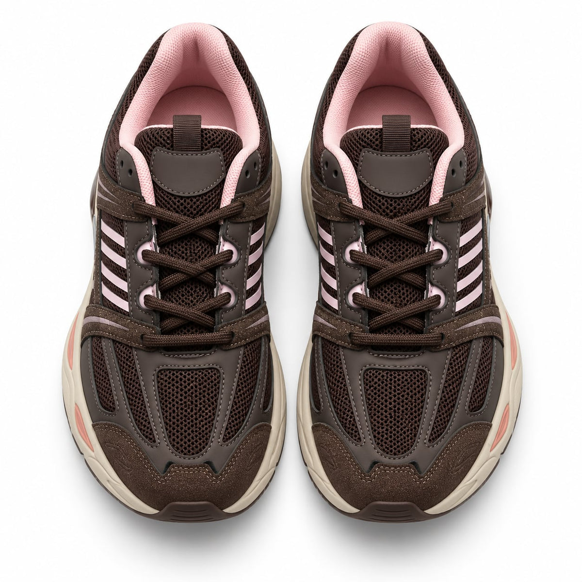 Zapatilla Retro Runner color Café - superior