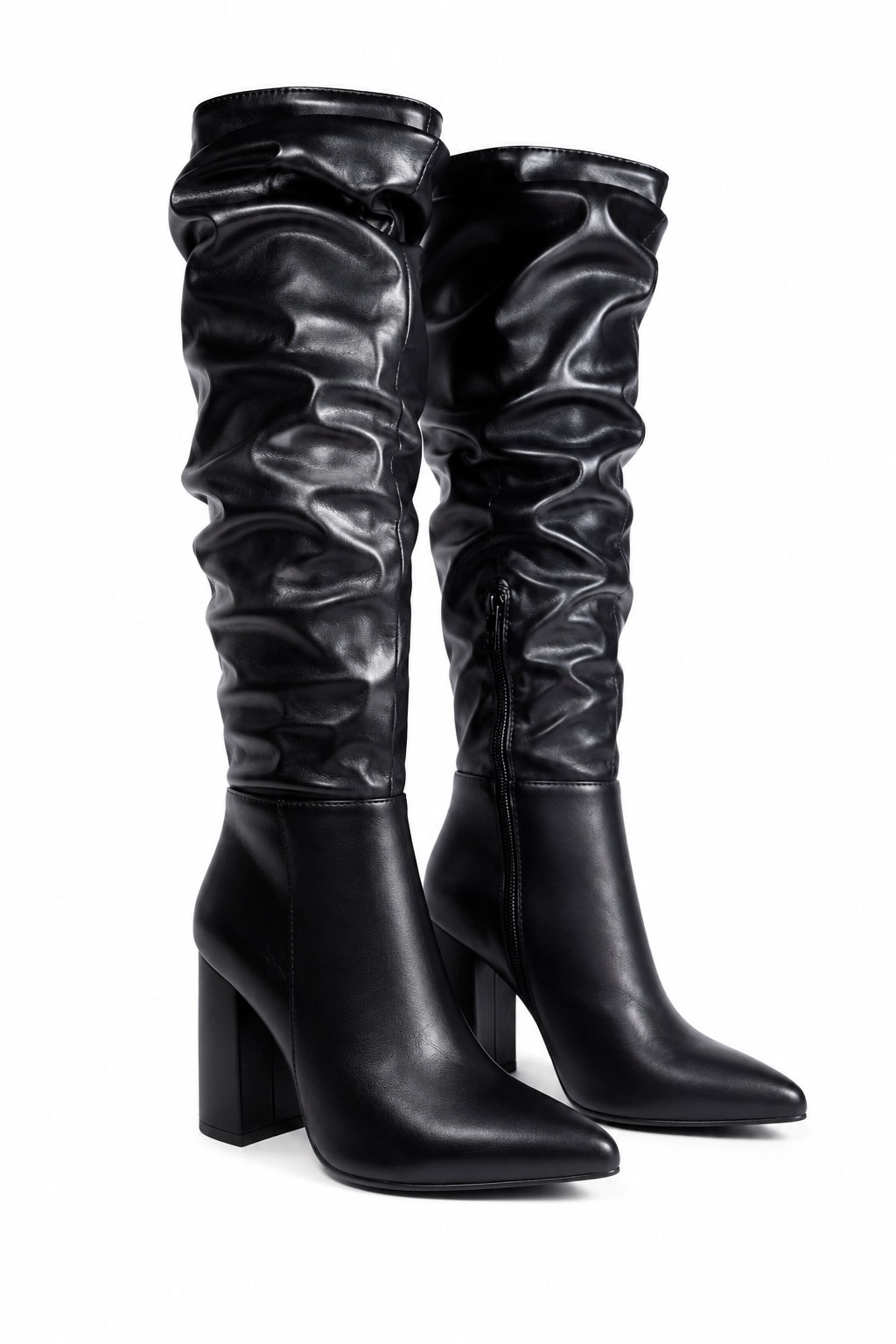 BOTA TACO ECO CUERO ARRUGADA