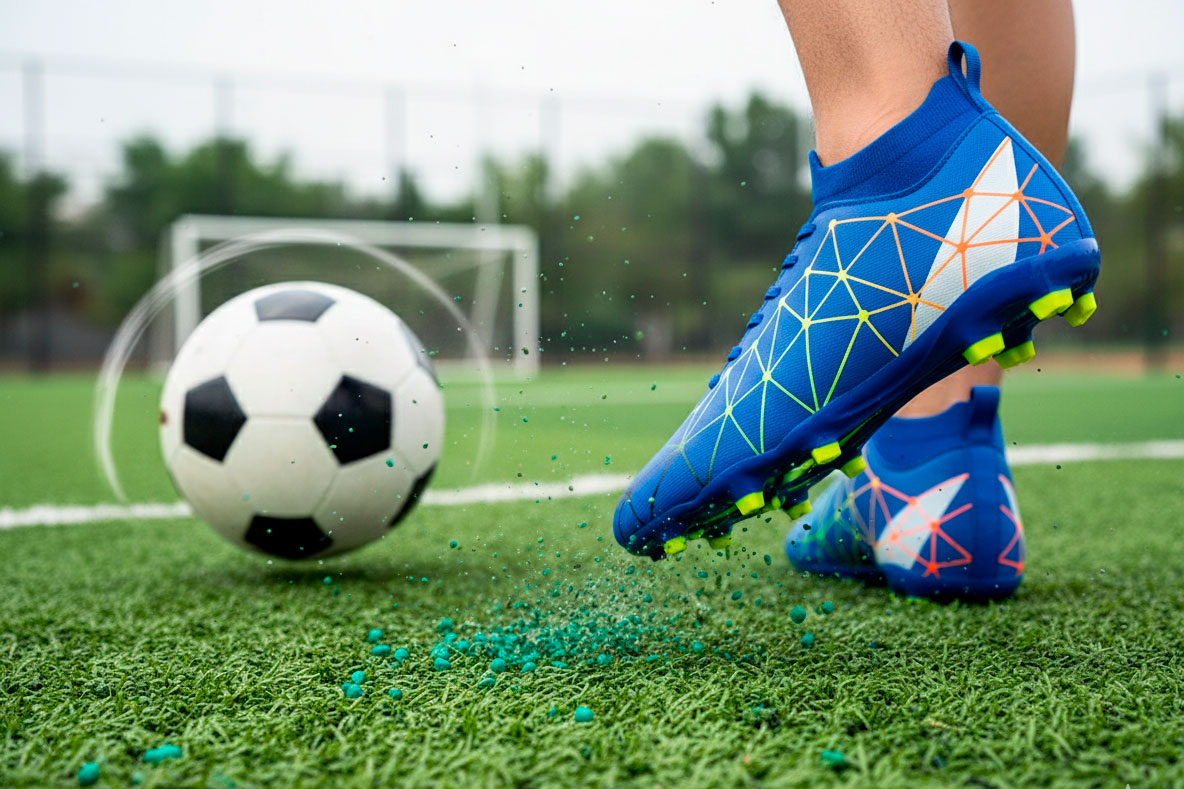 Zapato Futbol Profesional Adulto Cuello Elastico Tacos Fijos