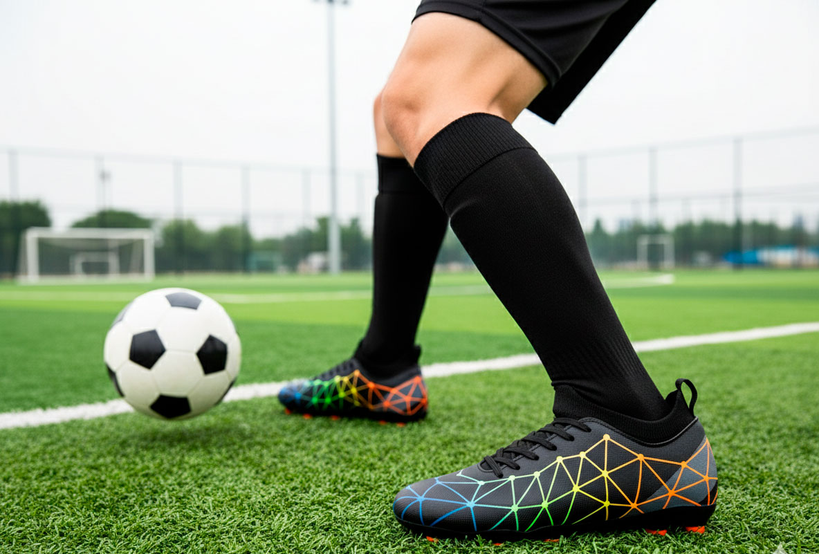 Zapato Futbol Profesional Adulto Cuello Elastico Tacos Fijos