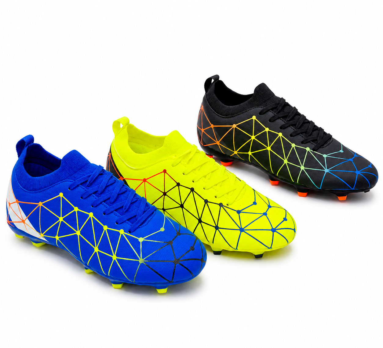 Zapato Futbol Profesional Adulto Cuello Elastico Tacos Fijos