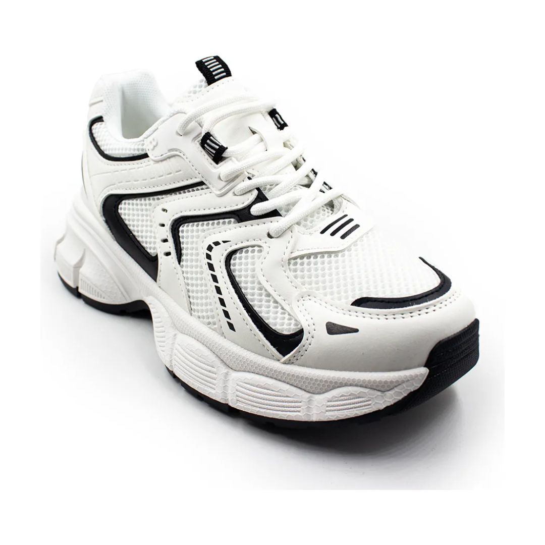 Zapatilla Urbana Mujer Chunky Blanca Plataforma Multicolor