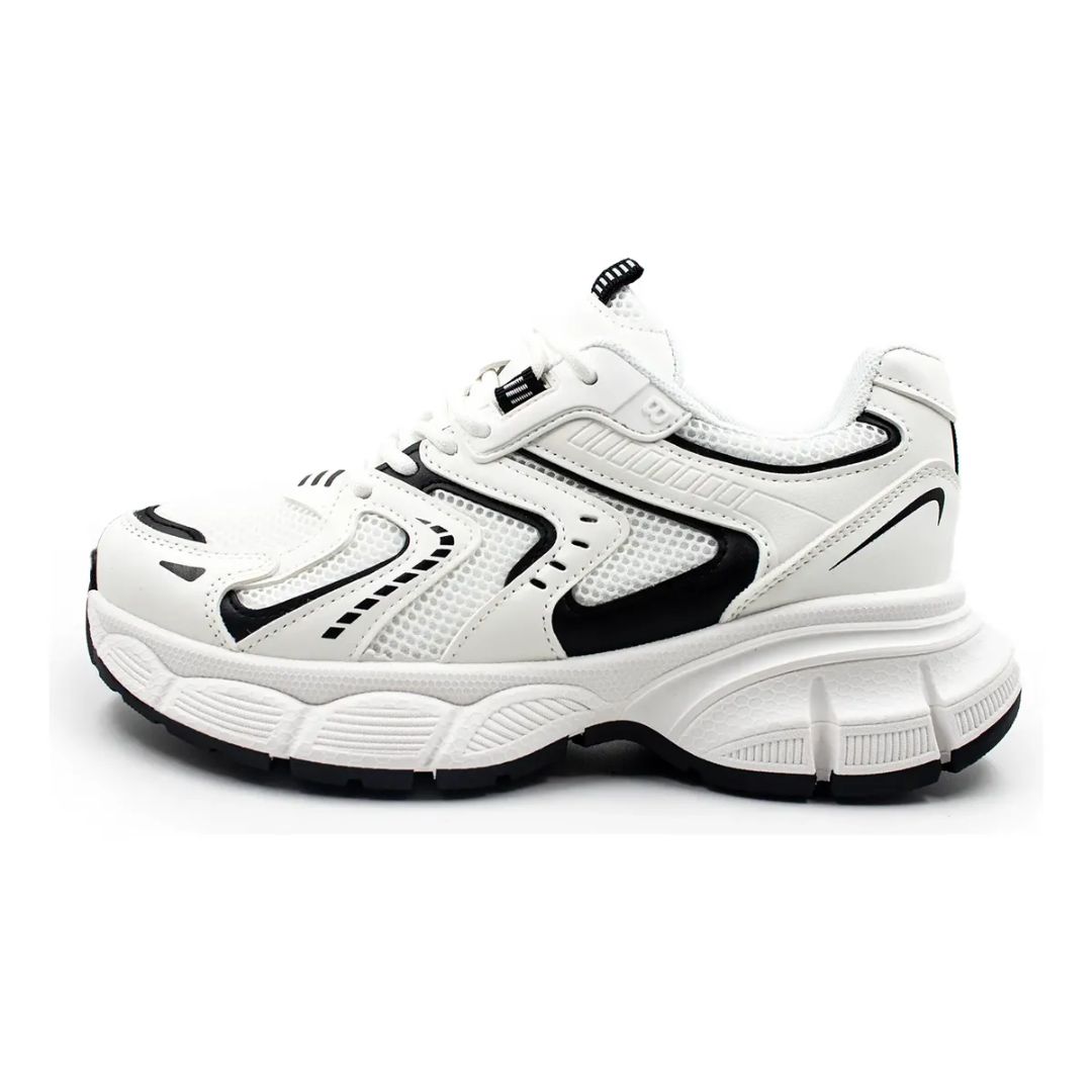 Zapatilla Urbana Mujer Chunky Blanca Plataforma Multicolor
