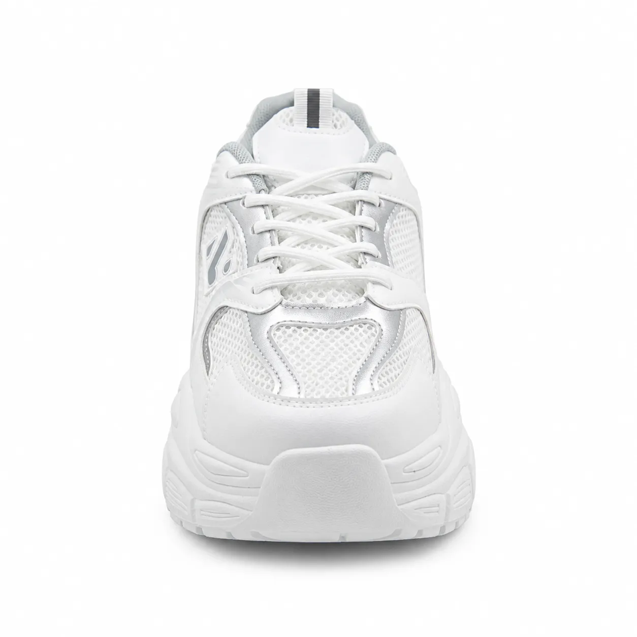 Zapatilla Chunky Blanca Plataforma Malla Transpirables